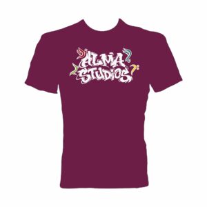 T-Shirt Viola Logo AlmaStudios Graffiti – Unisex Adulto